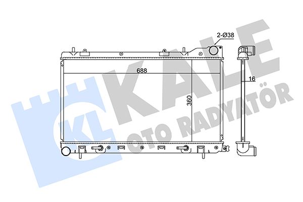 MOTOR SU RADYATORU FORESTER 2,0 TURBO AWD 01>05 OTOMATIK (668×360×12) - KALE 364900