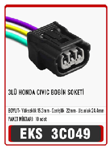 SOKET-3LÜ HONDA CIVIC BOBIN - EKS-3C049