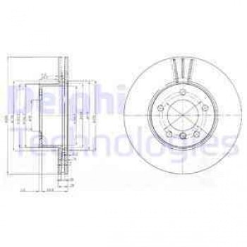 FREN DISKI ON HAVALI BMW E81 E82 E87 E88 E90 E91 E92 Z4 E89 - DELPHI BG3998C