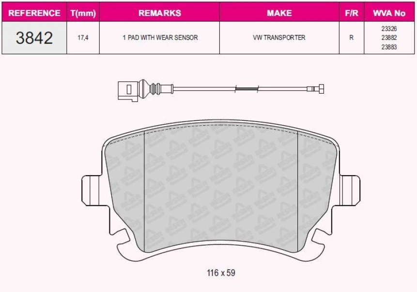 Vag Fren Balatası Arka Fisli Phaeton 02> - Grap 93842