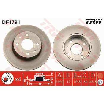 ON FREN AYNASI (DISKI) UNO 1,4 86> - TRW DF1791