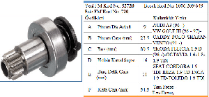 MARŞ DİŞLİSİ-BT 9D AUDI-GOLF-SKODA M15720/12BOS0932/ZEN932 - FORMMETAL-52720