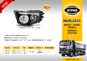 FAR SİYAH ÇERÇEVELİ SAĞ MANUEL - LED DRL MERCEDES AROCS (2020 › ) EURO 6 - AYFAR-505883