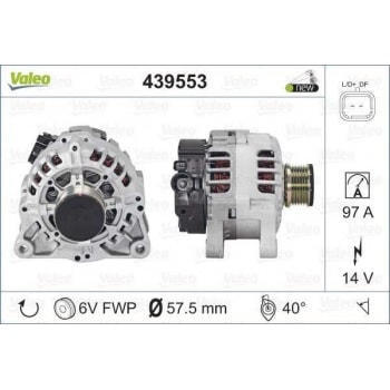 ALTERNATOR 12V 97A JUMPER 2,0HDI 02> DUCATO 1,9TD / 2,0JTD 02> - VALEO 439553