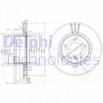 FREN DISKI ON HAVALI BMW E60 04>10 - DELPHI BG3870
