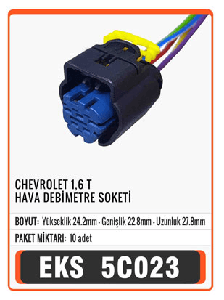 SOKET-CHEVROLET 1,6 T HAVA DEBİMETRE - EKS-5C023