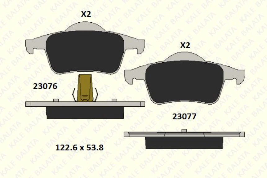 Volvo Arka Fren Balatası S60 00>10 S70 97>00 S80 98> V70 97>07 Xc70 00> - Kale B 23076 175 05 Msh