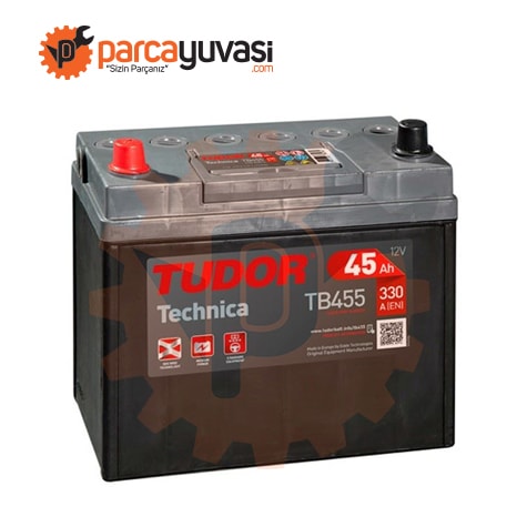 AKU 12V 45 AH 330A B24 (237×127×227) DAR TERS JAPON - TUDOR TB455