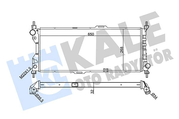 Opel Motor Radyatoru Combo Corsa Corsa B (650x268x32) - Kale 372600