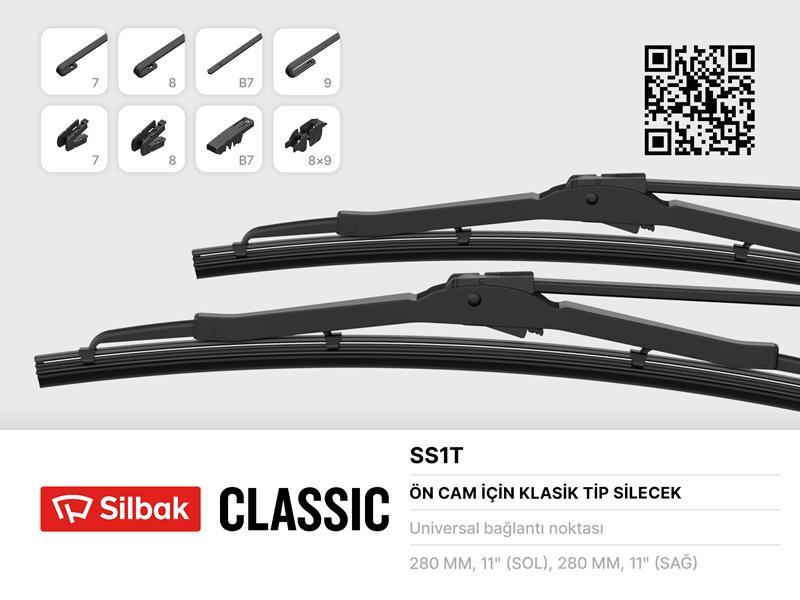 ARKA SILECEK SUPURGESI FOCUS II 03>11 FOCUS II C MAX 04>11 POLO II LADA NIVA OLCU: 280MM - SILBAK SS1T