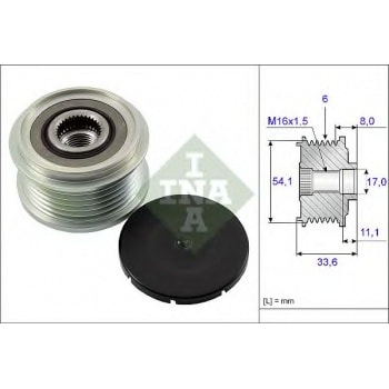 ALTERNATOR KASNAGI (RULMANLI) PARTNER P206 P307 P308 1,6HDI C2 C3 C3 PICASSO BERLINGO II DV6 (1,6HDI - INA 535005910