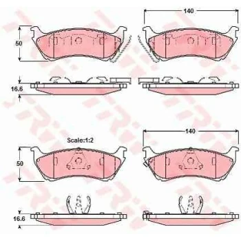 Mercedes Fren Balatası Arka ML-Class W163 98>05 - Trw Gdb1379