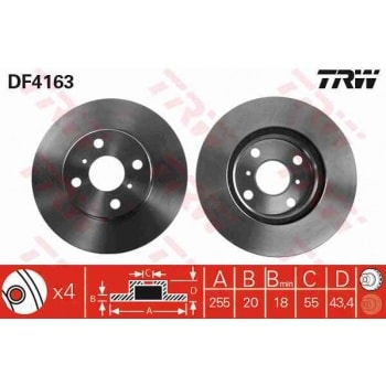 FREN DISKI ÖN - . - TRW DF4163