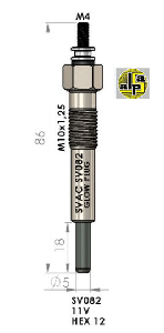 KIZDIRMA BUJİSİ-11V OPEL ASTRA/VECTRA A.B 1.7TD  11V - SVAC-SV082