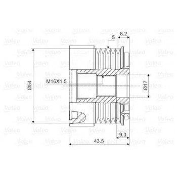 ALTERNATOR KASNAGI BOSCH TIP 5 KANAL ASTRA G 98>10 CORSA C 01>11 VECTRA C 02>08 X14XE - Z14XE - X16X - VALEO 588007