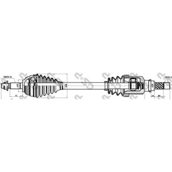 BVA SOL AKS MEGANE II 1.5 AUTO 02>09 UZUNLUK 674 MM - GSP 250405