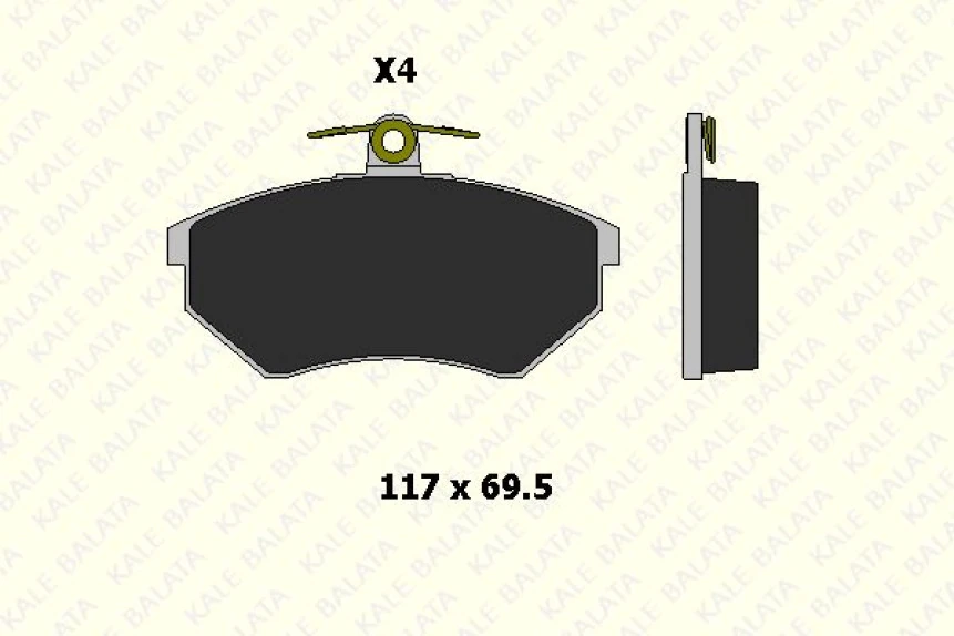 Vag On Fren Balatası Cordoba 96>99 İbiza 93> Toledo 92>98 - Kale B 21945 162 14 Ans