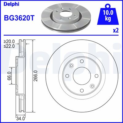 ON FREN DISK AYNASI BERLINGO II P206 PARTNER II 1,6 1,9D 1,6HDI DW8 P1007 P206 P307 P207 P208 P301 C - DELPHI BG3620T