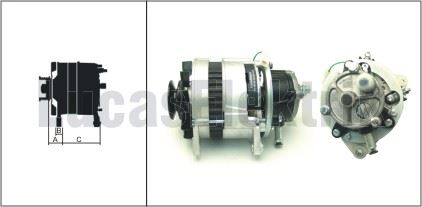 ALTERNATOR A127 12V 70A LEVEND 3000 V,P - LUCAS 619 203 74