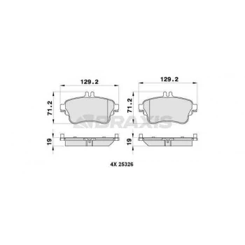 Mercedes Fren Balatası On W176 12>18 W246 11>18 C117 13>19 - Braxıs Ab0283