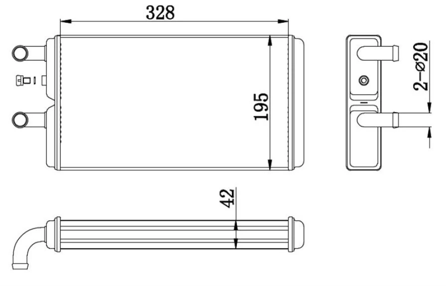 Mitsubıshı Mitsubıshı Otobus Kalorıfer Radyatoru A / M 325x180x40 - Orıs Kmi042040