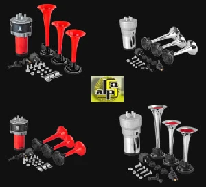 Unıversal Korna Kompresörlü-Krom 24v 3lü  (motorlu) - Seger-82kh24.000.03b