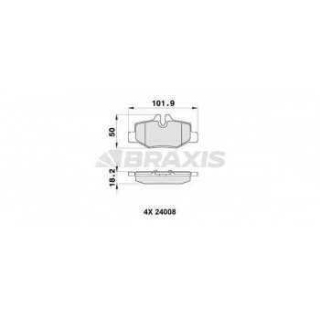 FREN BALATASI ARKA VIANO W639 03> VITO W639 03> - BRAXIS AB0164
