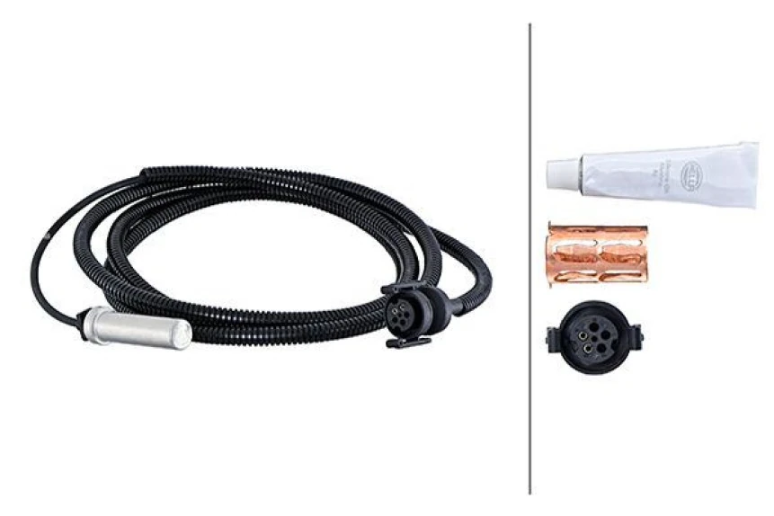 Man Truck Abs Sensoru Arka Sag Duz Tip Uzun Man 12.153 12.163 D0824 95>  2000 MM - 2 Pin - Hella 6pu230048-481