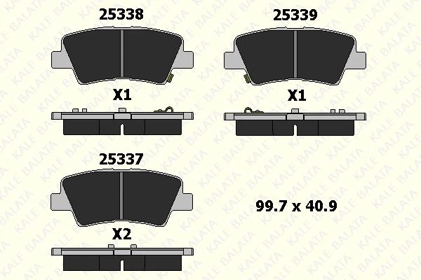 Hyundaı Arka Fren Balatası Hyundaı Accent Blue 11-> Elantra 11-> İ40 11-> İ30 11-> Optıma 11-15 Rio 11-> Cee - Kale B 25337 157 05 Ans