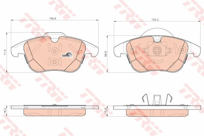 Land Rover On Fren Balatası Evoque 12-18 Freelander 2 06-14 / Mondeo IV 1.6ti / 2.0tdci / 1.8tdci / 2.5 07 /> S - Trw Gdb1925