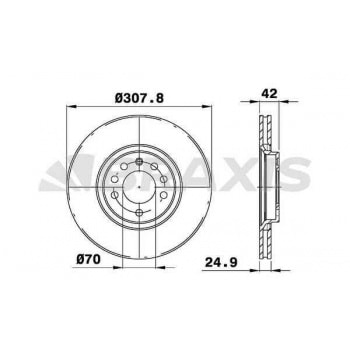 ON FREN DISK AYNASI (5 BIJON) ASTRA G / H ZAFIRA B CORSA D CORSA E ZAFIRA B ADAM - BRAXIS AE0062
