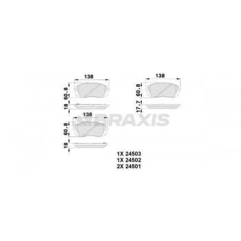 ON FREN BALATASI HYUNDAI TUCSON 2015> IX35 10> SONATA 2014> I40 11> KONA 1.6T-GDI 2016> KIA SOUL 201 - BRAXIS AB0223