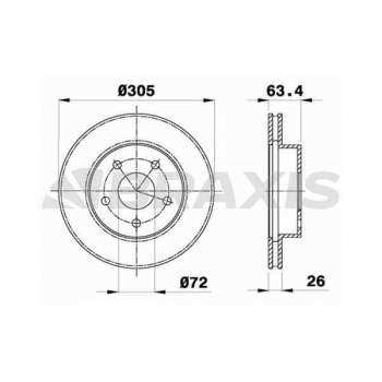ON FREN DISKI JEEP GRAND CHEROKEE II 99>05 - BRAXIS AE0457