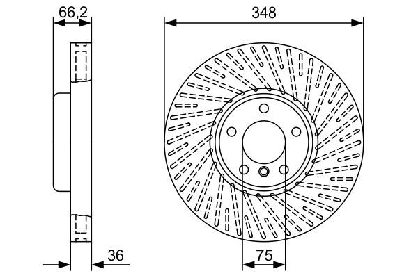 ON SAG FREN DISKI BMW F10 F07 F11 F12 F01 - BOSCH 0986479W20