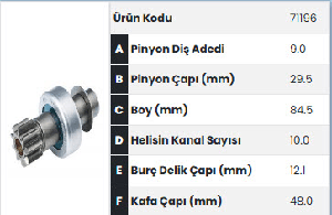 MARŞ DİŞLİSİ-JT 9D TOYOTA COROLLA 1.3 - FORMMETAL-71196