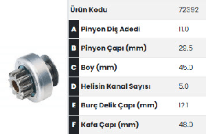 MARŞ DİŞLİSİ-VAL 11D 5K CİTROEN BERLİNGO/PARTNER 12VAL3710 - FORMMETAL-72392