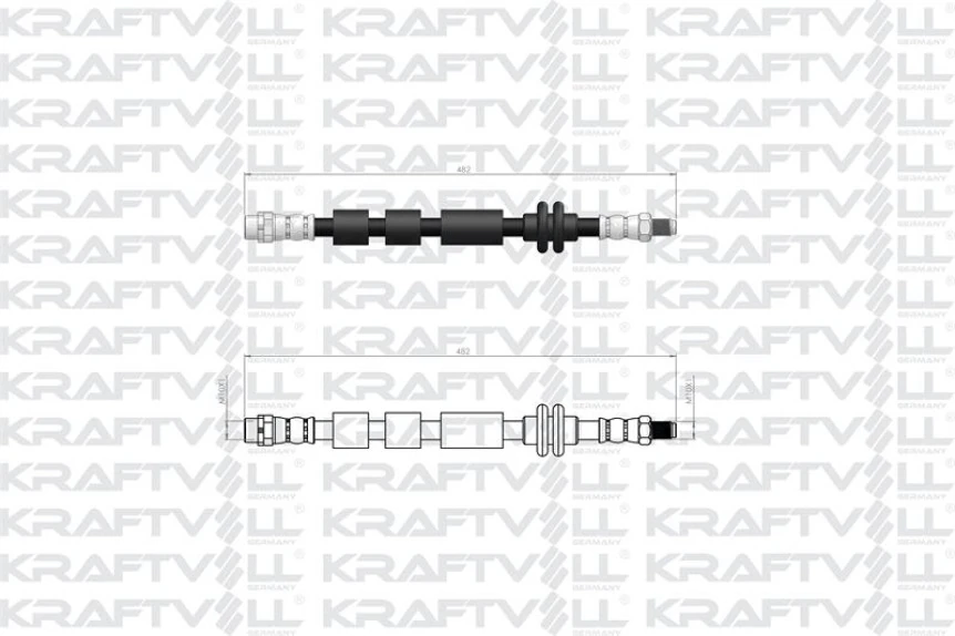 Bmw Fren Hortumu On (482mm) Bmw E81 E87 E88 E82 E90 E91 E92 Z4 E89 04>12 - Kraftvoll 07080254