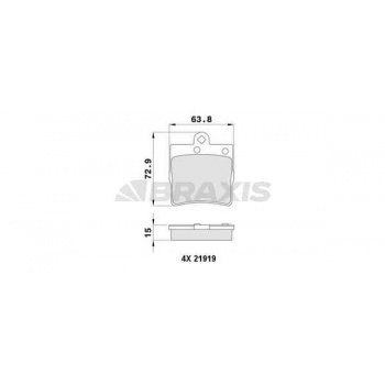 FREN BALATASI ARKA W202 95>00 S202 96>00 W203 00>07 CL203 08>11 W210 95>00 R170 96>00 R171 04>11 - BRAXIS AA0053