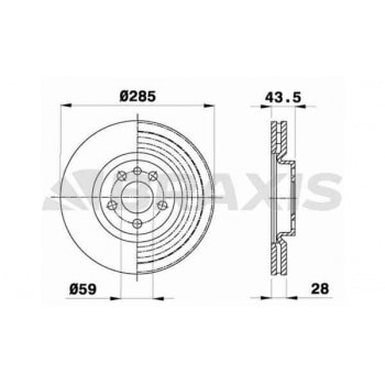ON FREN DISK AYNASI C8 P807 EXPERT II JUMPY II SCUDO II DW10 (2.0 HDI 8V) 00> - BRAXIS AE0132