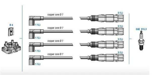 Vag Bujı Kablo Seti Vw Golf 4 Audı A3 Akl Motor 98 01 - Doduco 7804