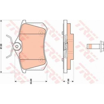 ARKA FREN BALATASI GOLF IV BORA AUDI A1 A3 A4 A6 A8 ALTEA CORDOBA IBIZA III IV V / MEGANE II III MEG - TRW GDB1813