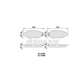 ON FREN BALATASI KANGOO 1,9D KANGOO 1,5DCI XSARA 1,4 1,5 P206 - BRAXIS AA0014