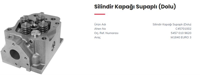 SILINDIR KAPAGI (DOLU) M-BENZ 457 AXOR EURO 3 - AHEN C45701002