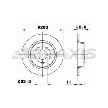 ARKA FREN DISK AYNASI YENI CONNECT CHC 1.6 /1.5 TDCI 15> C-MAX 12> KUGA II 13>20 GRAND C-MAX (DXA/CB - BRAXIS AE0320
