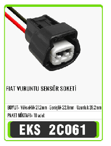 SOKET>2 PİN OTO ELEKTRİK TESİSAT SOKETİ   S2084 - EKS-2C061