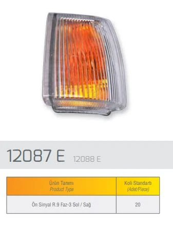 Renault Eski Sinyal Lambası Sol Duysuz Beyaz R9 1997 - Farba 12087d