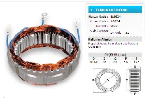 Unıversal Statör-Mako 24 V 3 Uçlu 32am Em.(10026) - Nursan-N110024