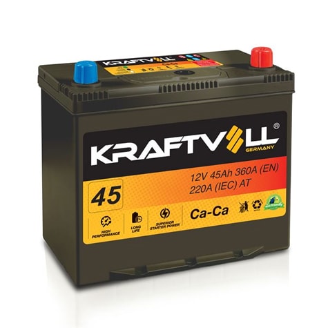 AKU 12V 45 AH NS60 (238x129x227) DAR TAM KAPALI - KRAFTVOLL 18010002