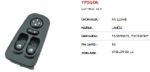 Unıversal Cam Anahtarı Sol - Ayna Ayarlı Ypsilon 03-11 - Mcar-An1204b