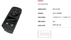 MITO 08-18 SOL İKİLİ + AYNA AYAR - KATLANIR AYNA - MCAR-AN1208A